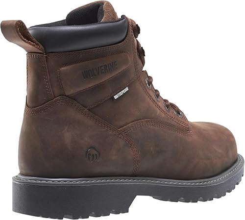 Miniatura 9 de Wolverine Botas de trabajo impermeables de 6 pulgadas para hombre, Negro -
