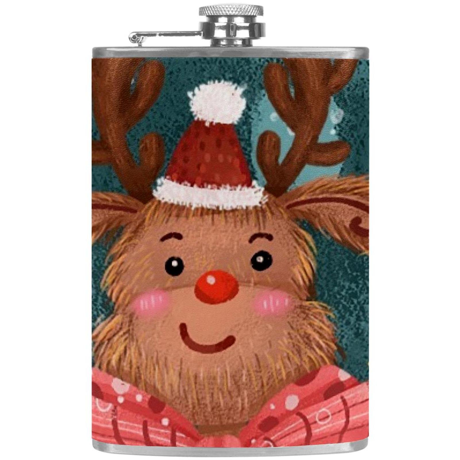 Flasque de Noël en acier inoxydable : l'élégance étanche pour liqueur