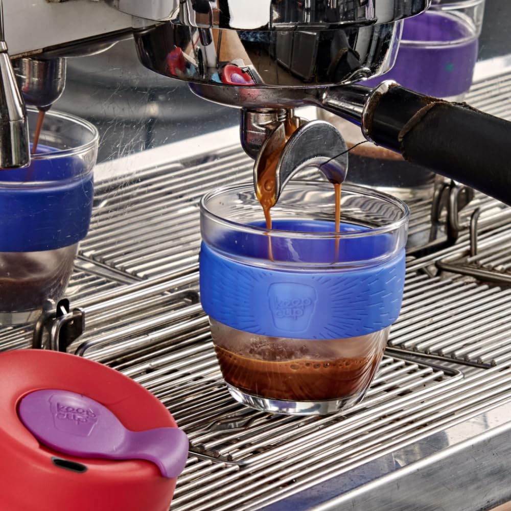 KeepCup Brew, Reusable Coffee Cup - Tempered Glass and Splashproof Sipper Lid, Small 8oz/227ml - Tangerine - Image 4