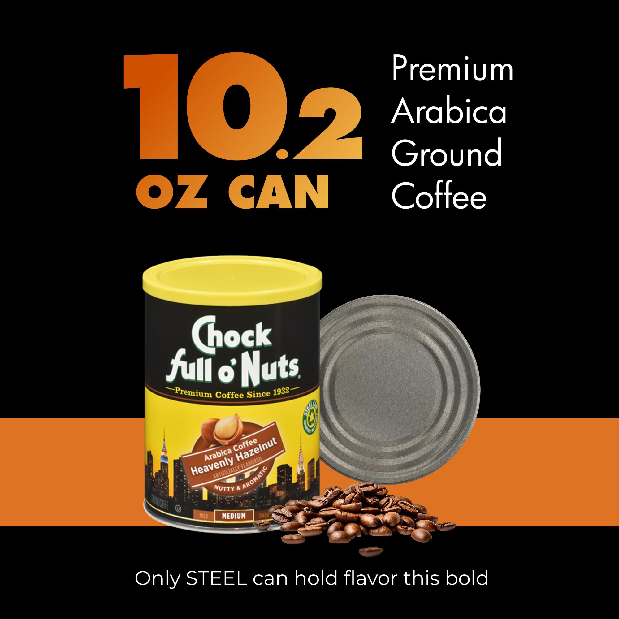Amazon.com : Chock Full o' Nuts Heavenly Hazelnut Ground Coffee