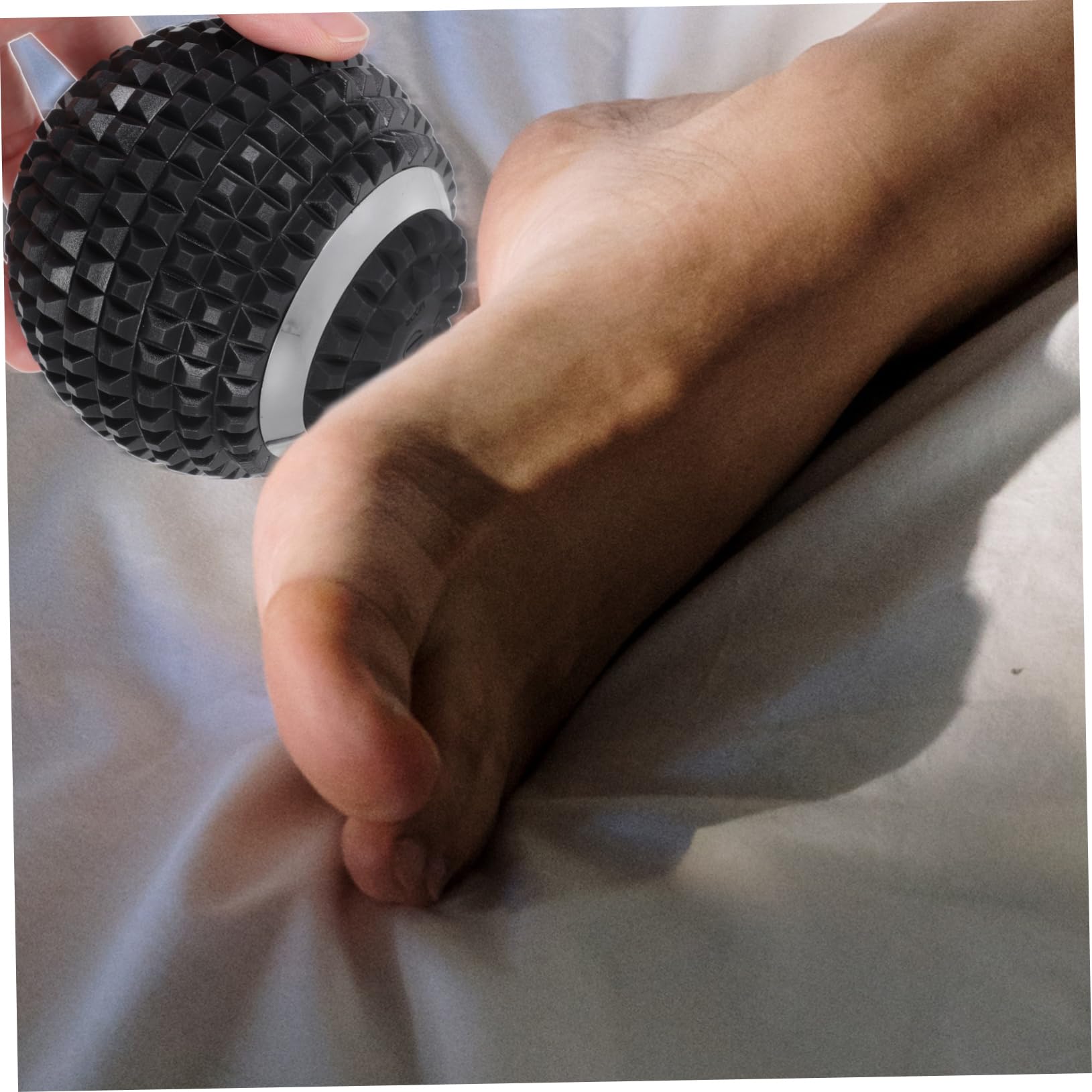 FRCOLOR Bolas de Masaje para Pies, Pelota de Masaje ABS Negra, y Relajación Muscular Adecuado para Viaje o Camping