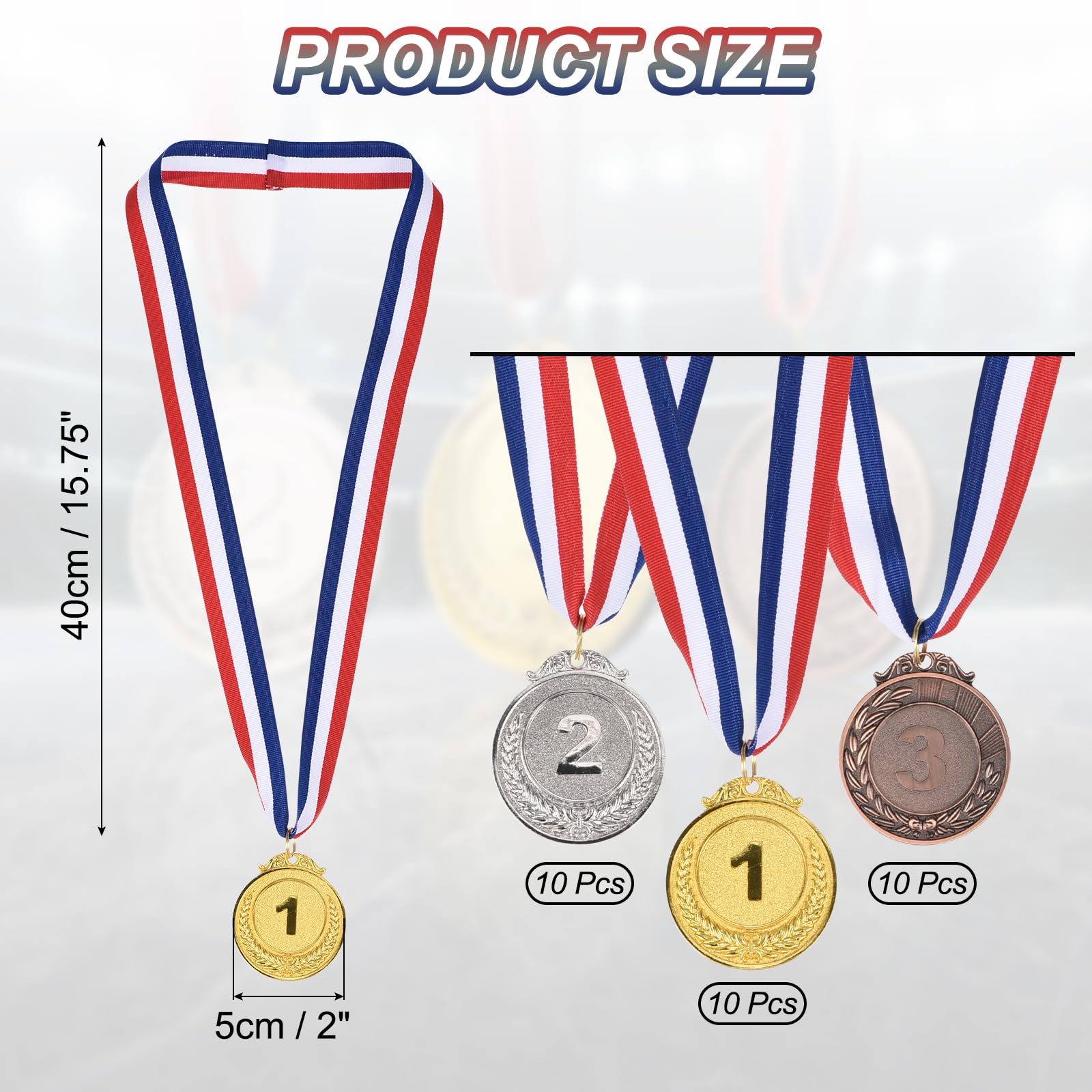 PATIKIL 30pz Oro Argento Bronzo Premio Metalli 2" Olimpico Stile Premio