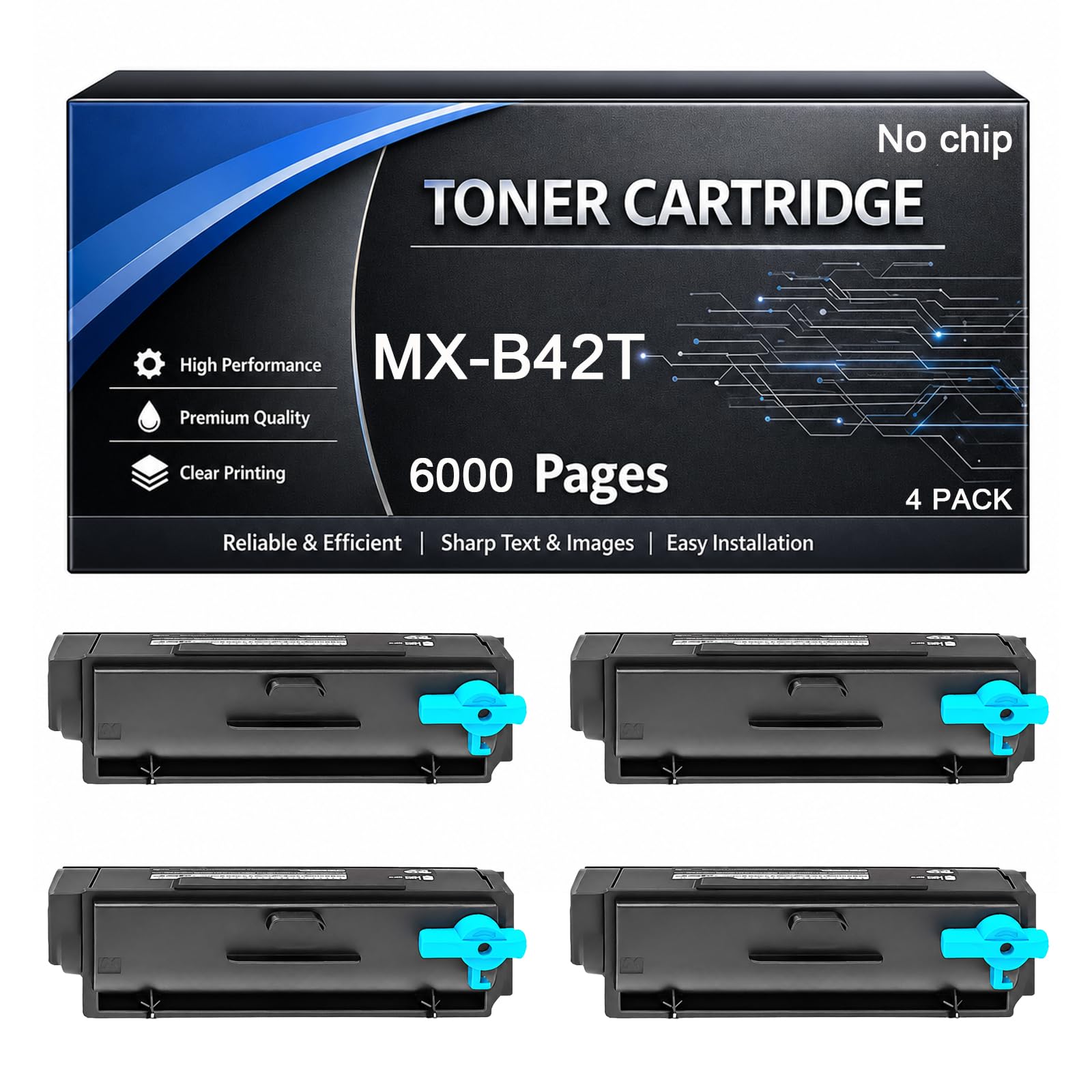 MX-B42T - Cartuccia toner senza chip, compatibile con Sharp MX-B42T 25B3430