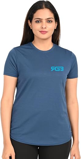3Colours RGB Women's Gym Workout T-Shirt –, Quick Dry, Breathable Activewear Sports Top-BACKBOX STEPLINE