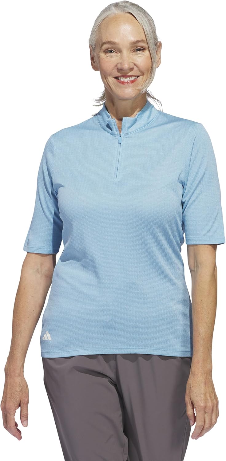 Adidas Womens Ultimate365 Heat.rdy Mock Neck Polo Shirt