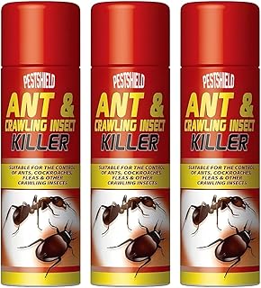 3 PCS ANTS AND CRAWLING INSECTS KILLER COCKROACH FLEAS CONTROL SPRAY HOUSEHOLD