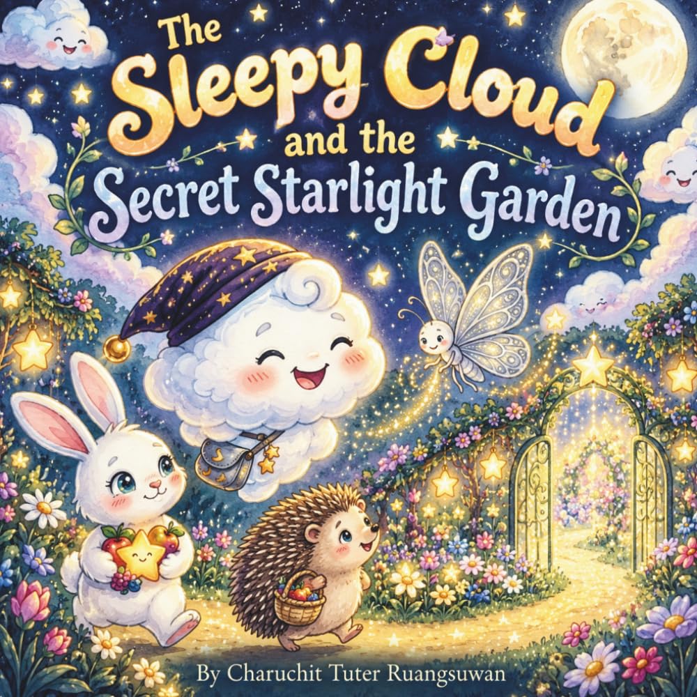 The Sleepy Cloud and the Secret Starlight Garden: A Magical Bedtime Story About Gratitude, Kindness, and the Light Within Every Heart (The Sleepy Cloud Series)