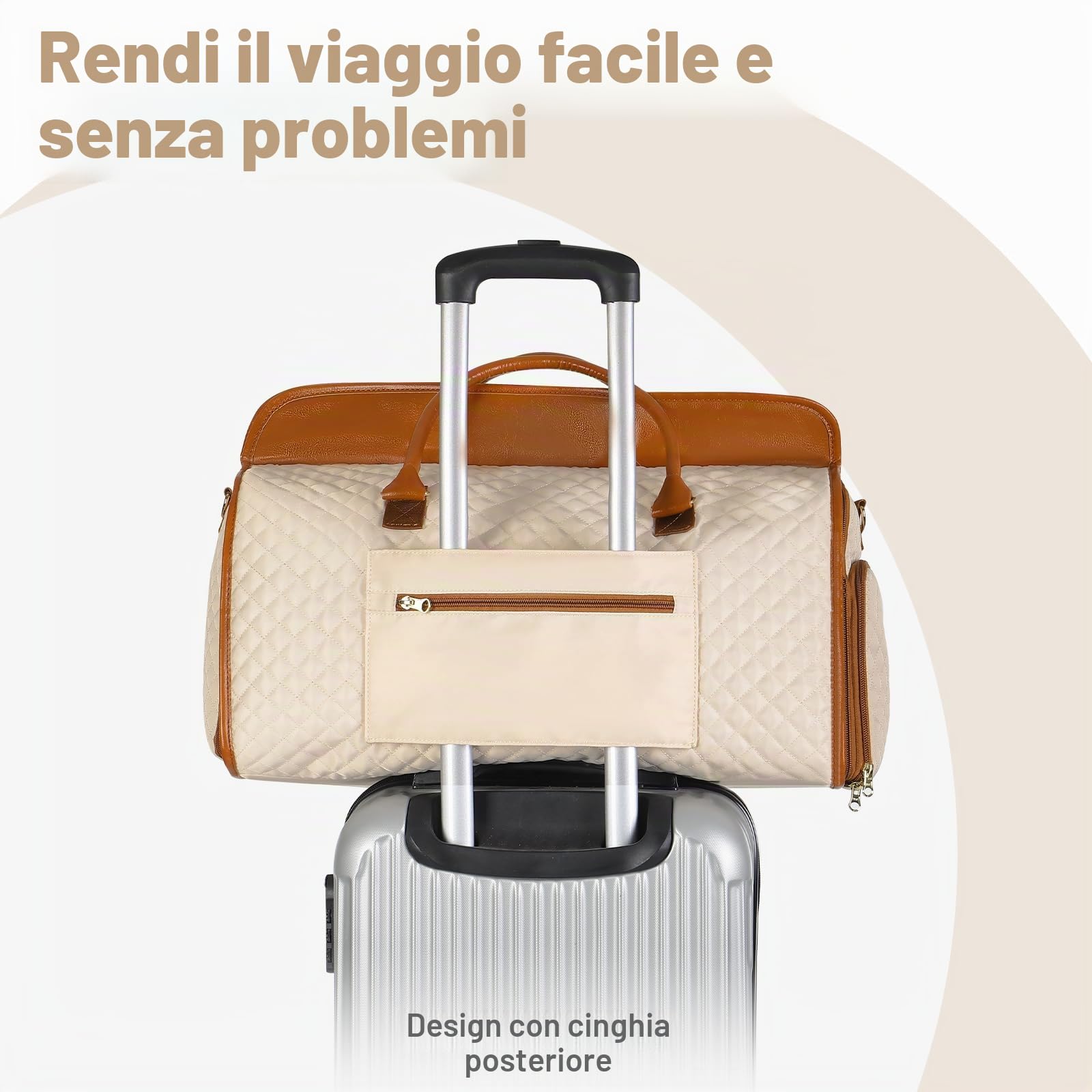 Borsa da Viaggio Pieghevole ad Alta Capacità, Impermeabile per Indumenti e Bagagli, per Donne