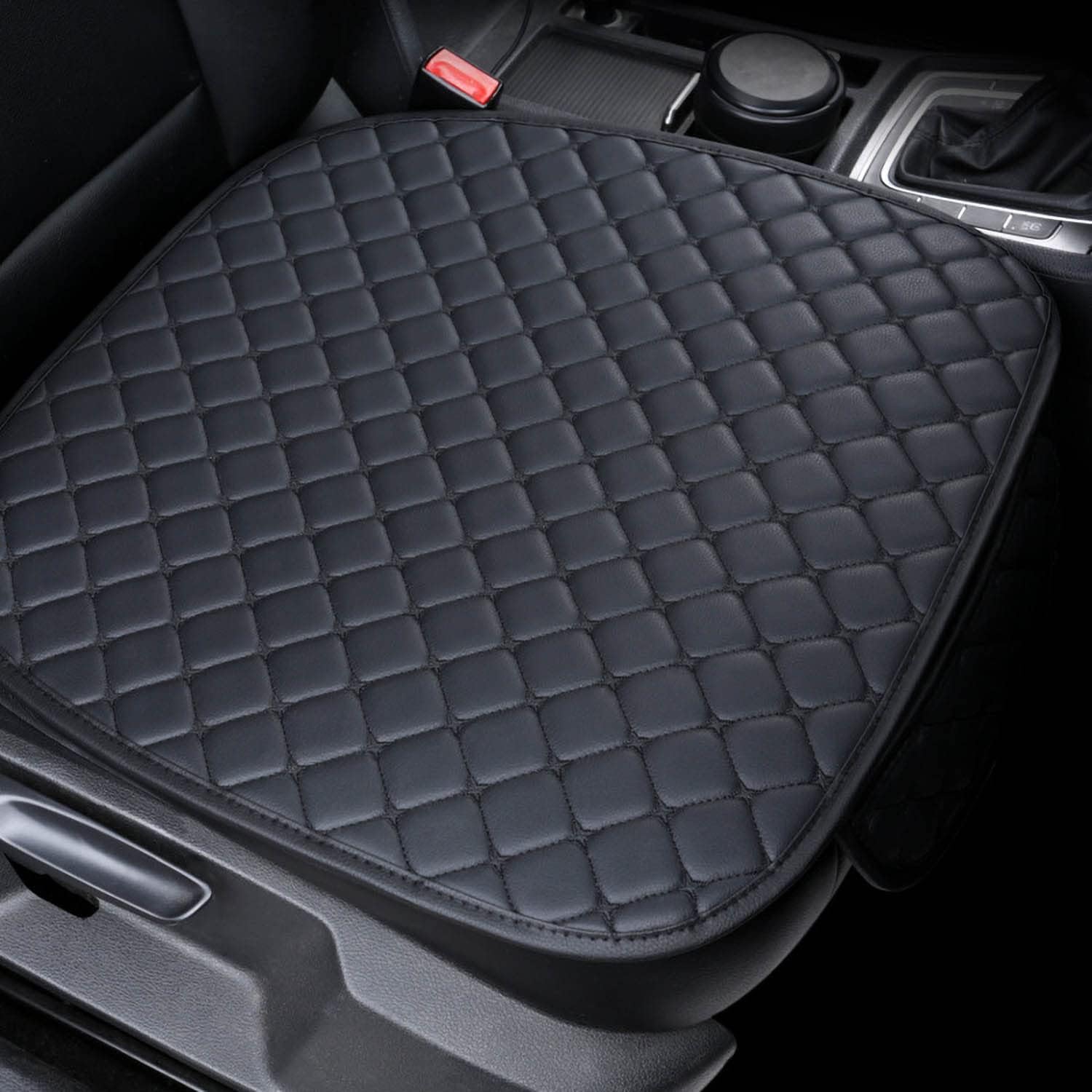 Cuscino di Sedile Auto Pelle per Skoda Roomster (2006-2015), Cuscino Seggiolino Antiscivolo Auto Tappetino Sedile Traspirante Comfort Protezioni per Sedili Auto,D/Black
