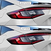 Vista 12 de SlickMod Protector de vinilo para luces traseras, precortado, tinte ahumado, para Honda Civic Hatchback 2022-2023