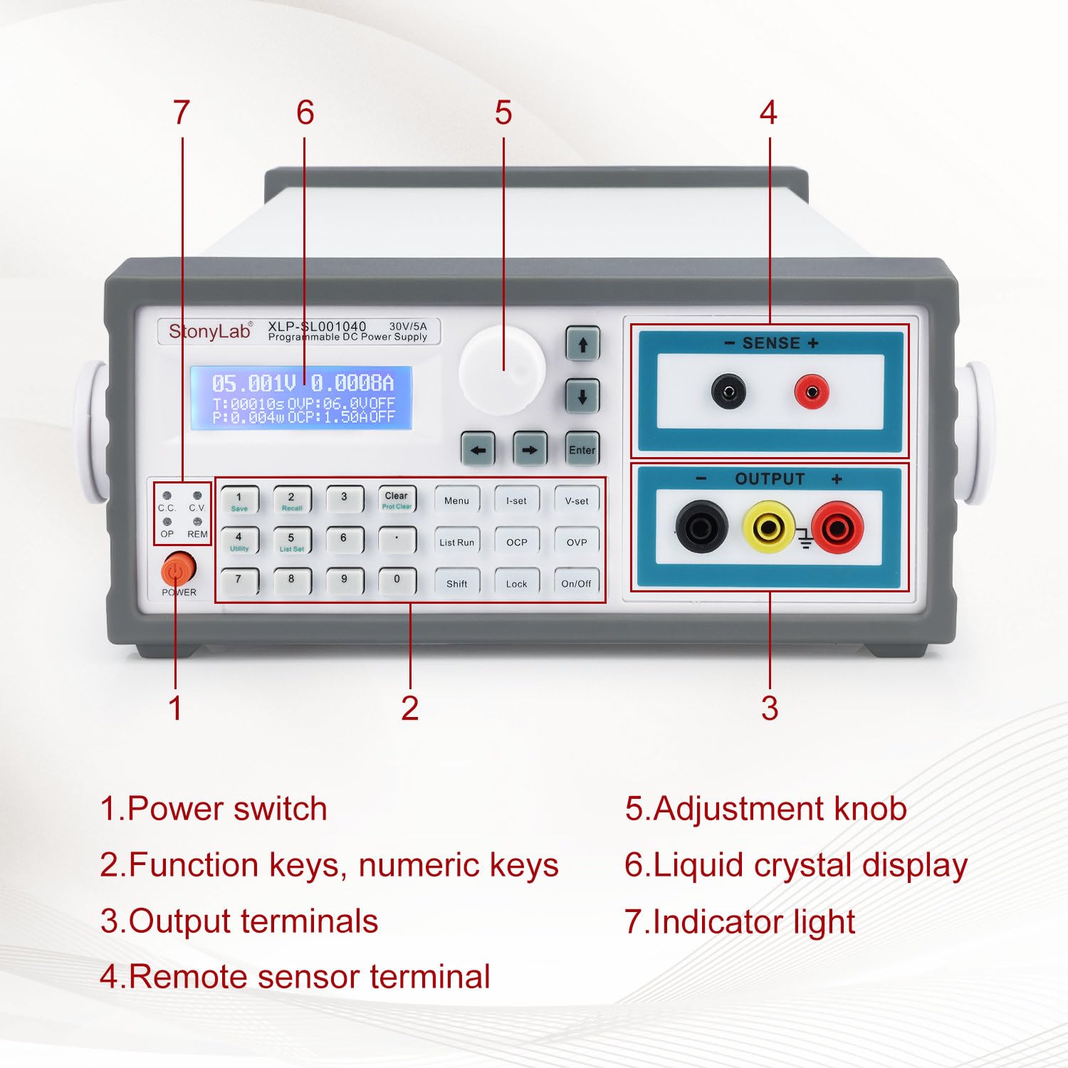 Alimentation CC Numérique Réglable 30V 5A - Alimentation De Laboratoire Professionnelle Pour Banc D'essai Et Recherche