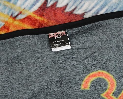 Miniatura 2 de Bioworld Manta Led Zeppelin Icarus Angel U.S Tour 1975 Music Band de felpa suave y mullida