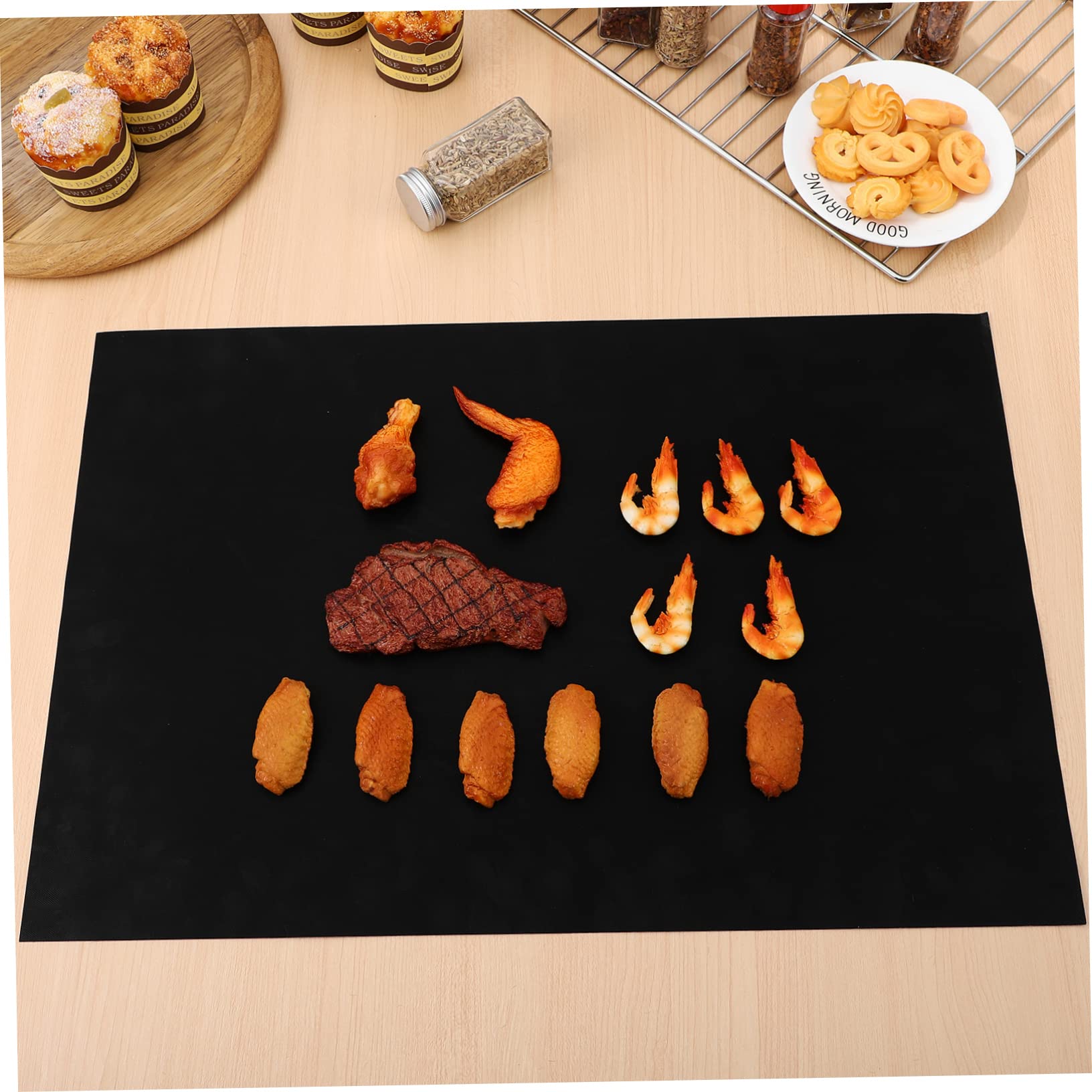 9piezas Alfombrillas Antiadherentes Reutilizables Para Horno y Parrilla Resistentes Altas Temperaturas Para Cocinar y Asar Vegetales Compatible Todo Tipo De Parrillas