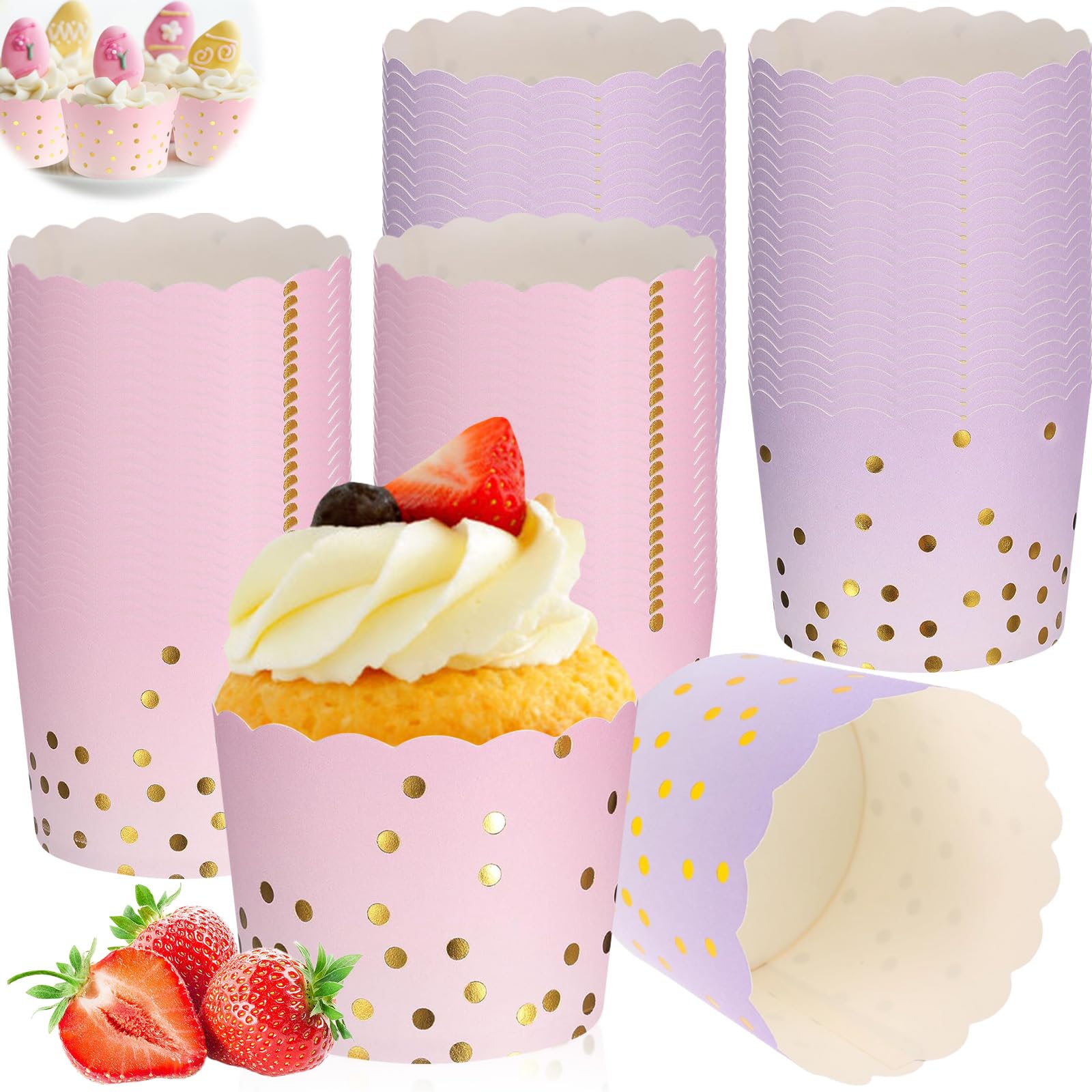 100PCS Muffin Pirottini Carta Mini Fodere Per Cupcake Torte Da - 2