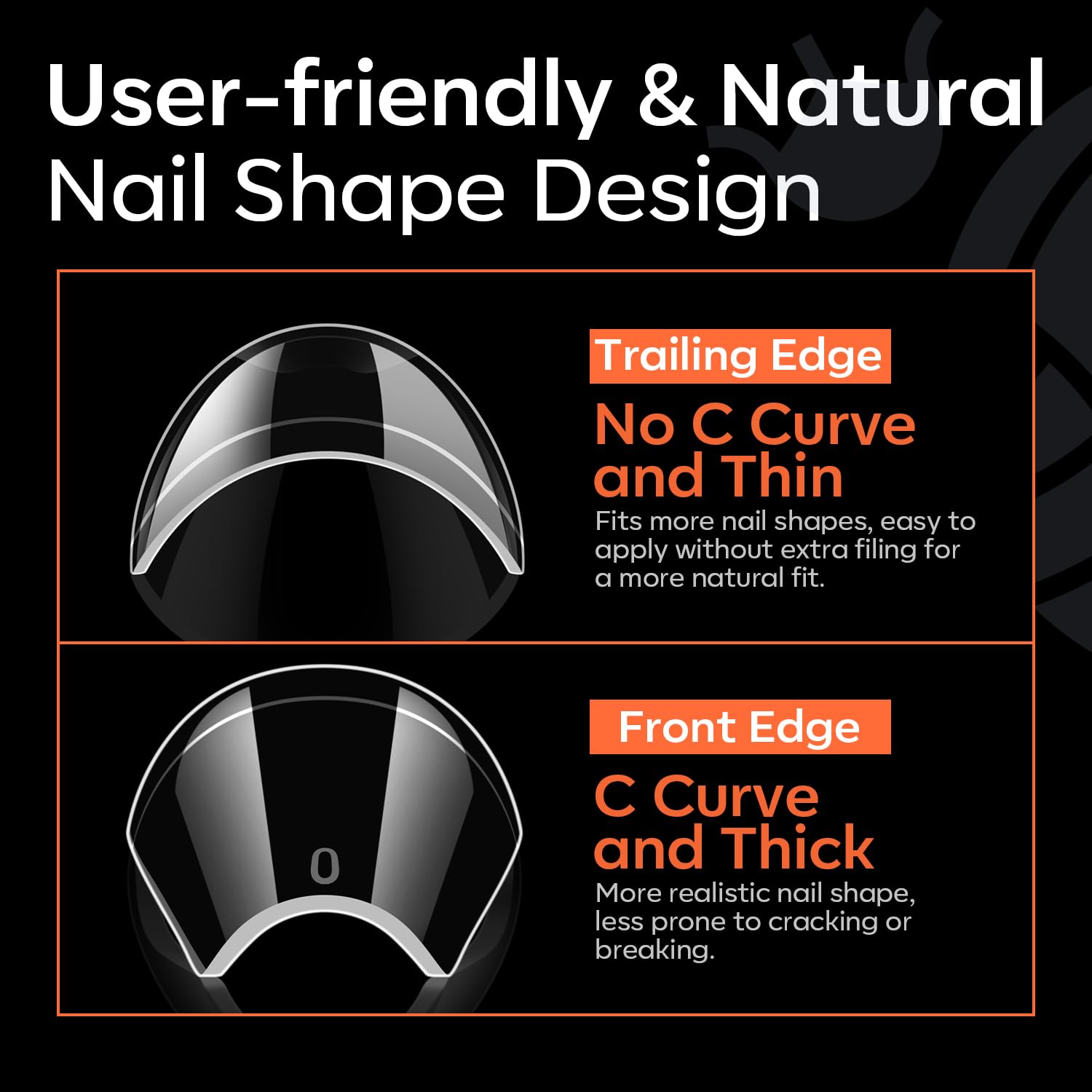 modelones XXL Long Coffin French Nail Tips, 504 PCS No C Curve Half Cover Clear Acrylic Fake Nails Tips Gel Pre-shaped 12 Sizes with Box