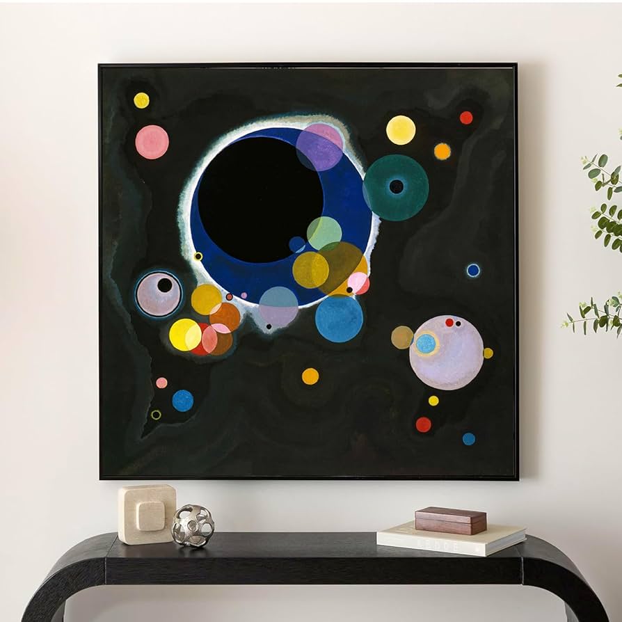 カンディンスキー、「女たちのいるムルナウの通り」、希少な画集より カンディンスキー【鉄道と城のあるムルナウの風景】 - 手描き