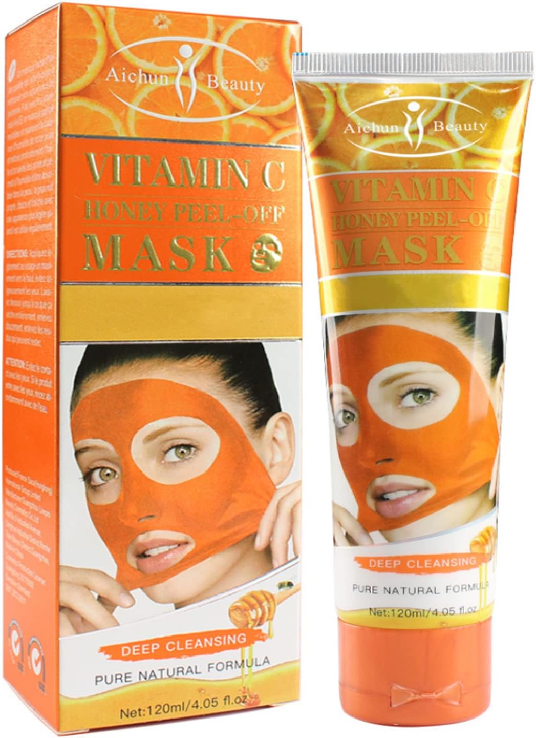 Peel-Off Facial Mask Deep Cleansing Oil & Dirt Pores Face Skin Recover Vitamin A & E 120ml/4.05fl.oz (VITAMIN C HONEY PEEL-OFF MASK)
