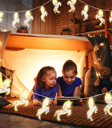 Miniatura 10 de AceList Guirnalda de luces LED de estrella, funciona con USBbatería, 20 luces LED parpadeantes con control remoto, 8 modos, diseño impermeable para