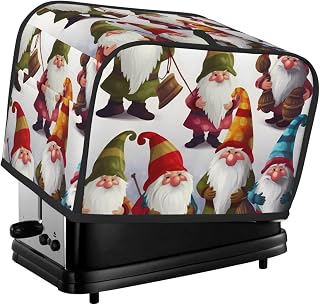 2 Slice Toaster Covers Quilted Bread Maker Cover Small Appliance Cover With Handle Xmas Funny Gnomes Toasters Dust Cover For Home Table Kitchen Decor