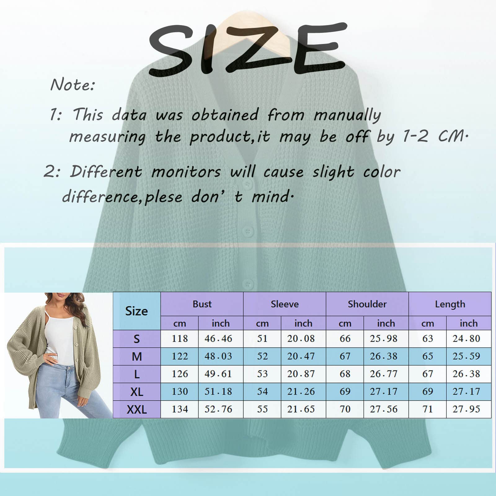 Cardigan Mi Long Mujer Chic Y Elegant - Chaleco de punto de manga larga para mujer | 2026 Nuevo suéter colorido versátil chaleco con botón chaqueta casual grande chaqueta de punto grande suéter