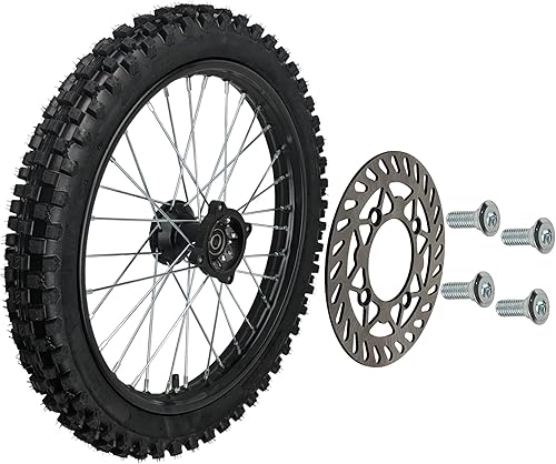 Miniatura 6 de RedCap Neumático todoterreno con tacos de 12.5 pulgadas con llanta de radios ensamblaje premontado compatible con motos de tierra de 49cc 50cc 70cc