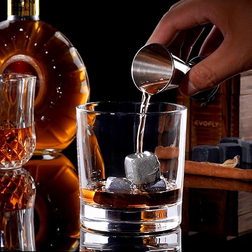 Miniatura 4 de Regalos para hombres, regalos para papá y marido, 6 piedras de whisky con caja de madera, ideas únicas de regalo de cumpleaños de aniversario para