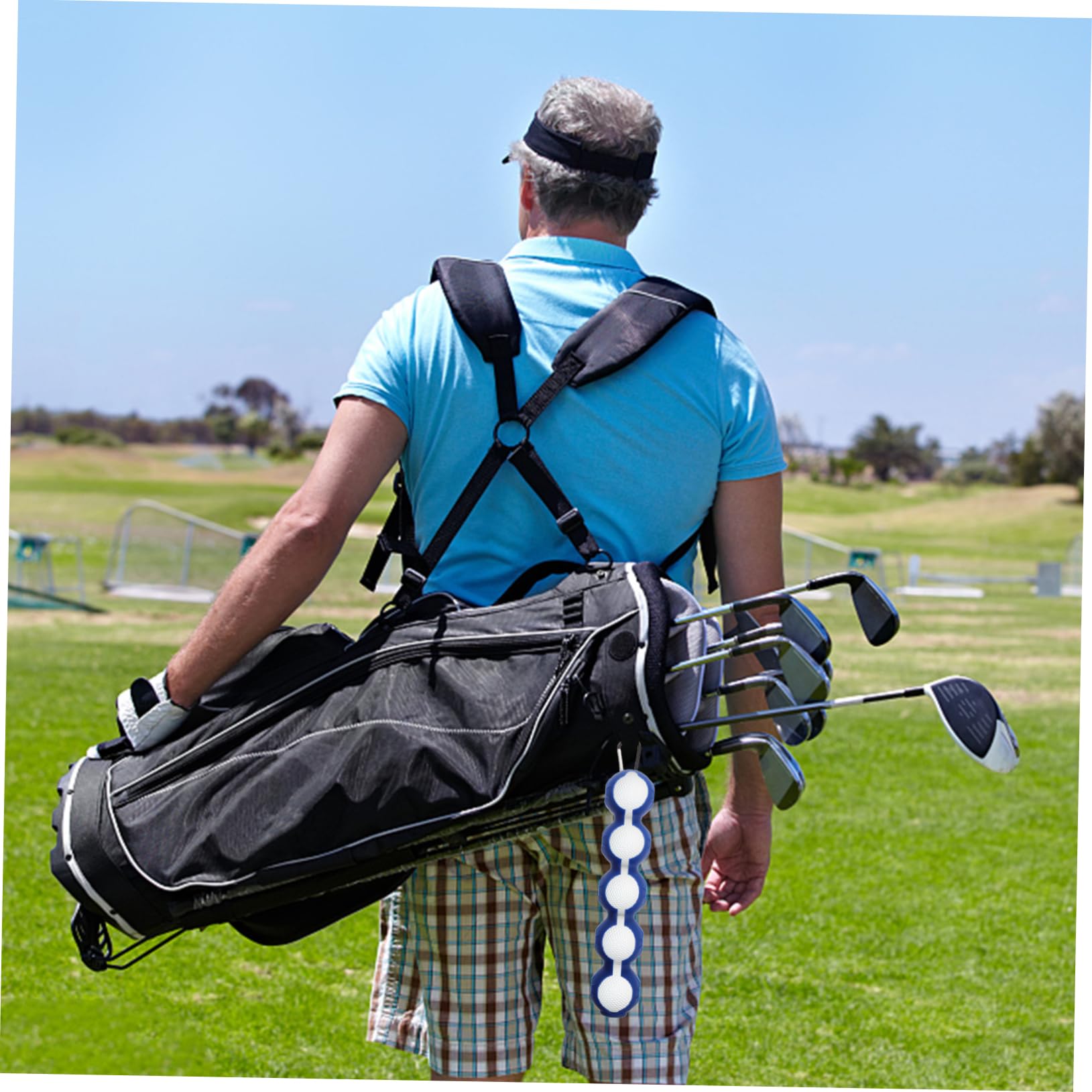 BESPORTBLE Porta 5 Blu Silicone Golf da a o Moschettone Palline e in Professionale Facile Trasportare Comodo da Appendere Protezione a Pantaloni Sacca per