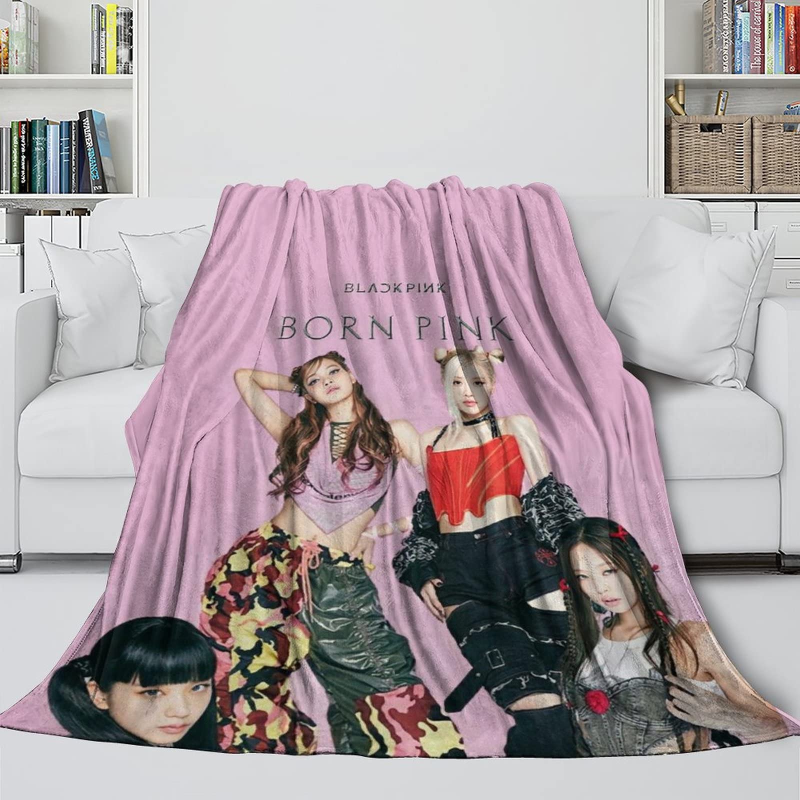 ZRCLXLVU Blackpink Couverture Souple Pliable En Velours Pour