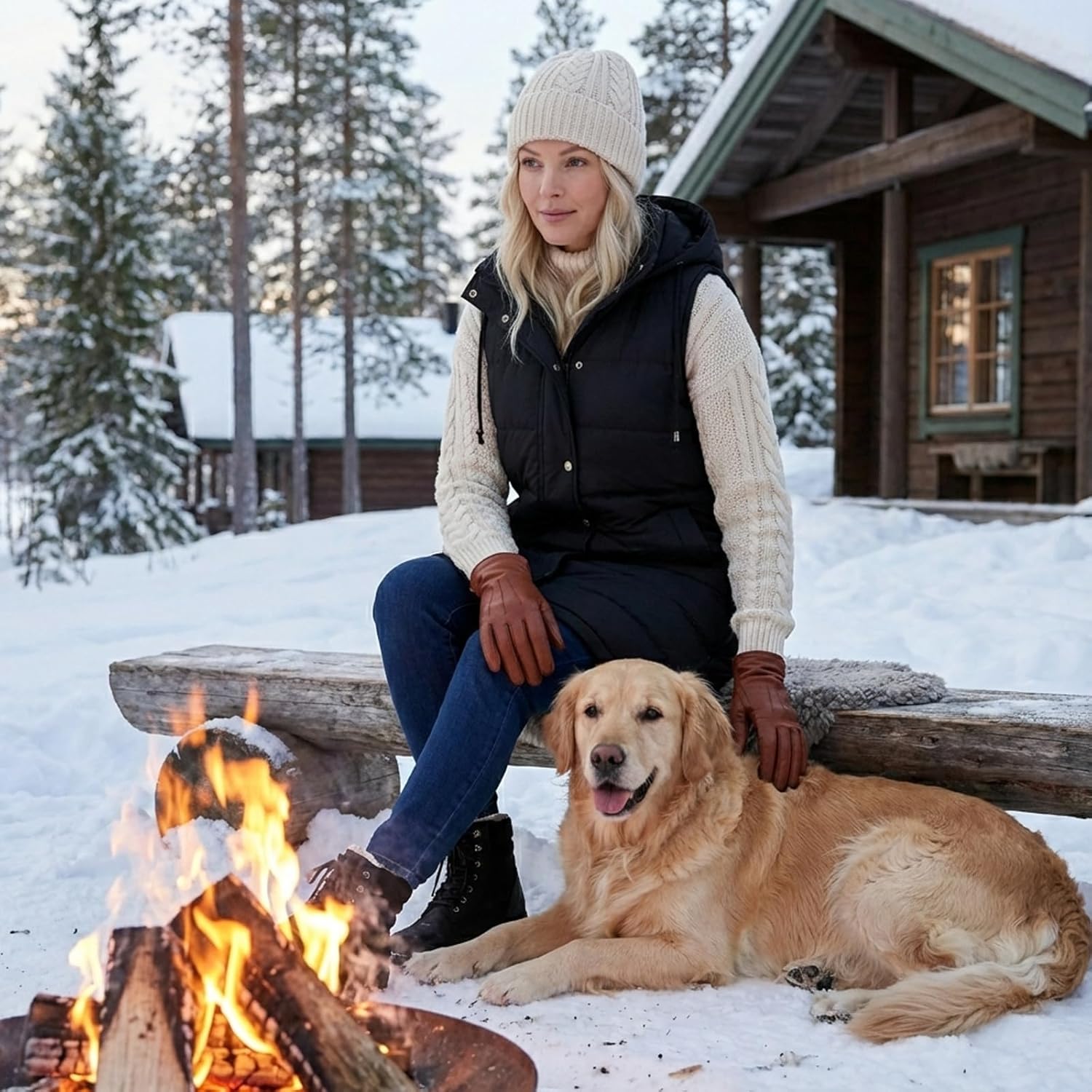 Ciguo Long Vest for Women Sleeveless Winter Long Puffer Vest Lightweight Warm Zip Up Hooded Jacket - Image 5