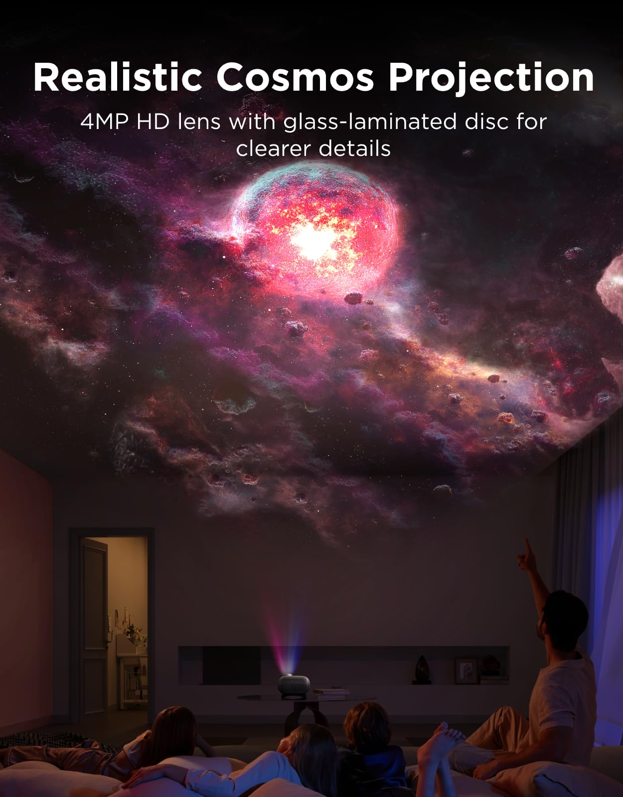 Govee Galaxy Light Star Projector 2 Pro 4 Megapixel HD Lens Night Light | Planetarium Projector work with Matter Star LED Lights Projector with 20 Preset Scenes Room Decor Gift for Kids product thumbnail 3