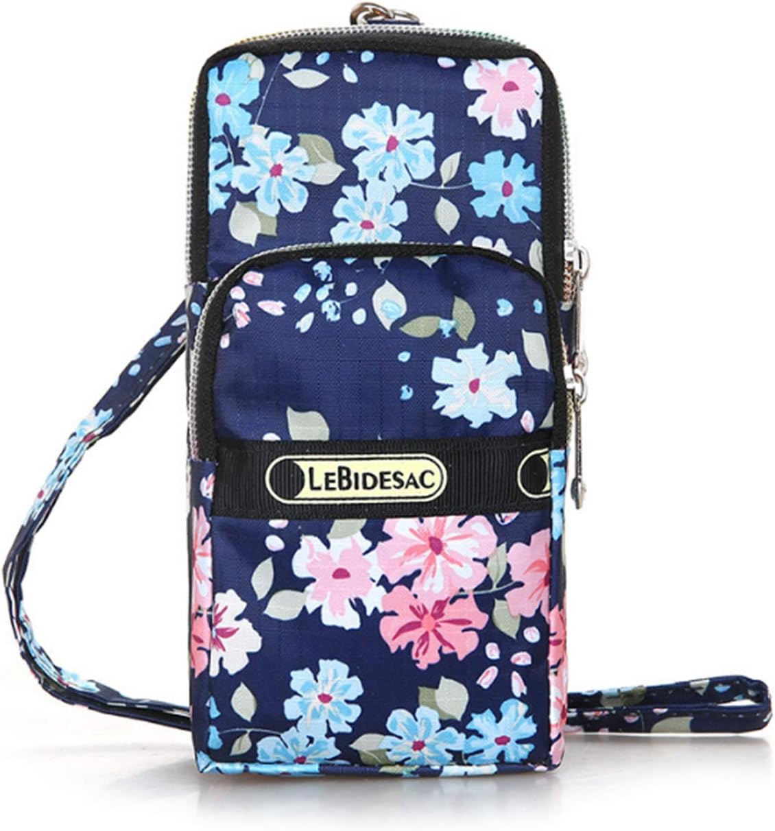 Fashion Sports Shoulder Bag Mini Wrist Purse Armband Bag Universal Phone Holder Pouch Case for iPhone/Samsung/ LG/Moto/Black Berry/Sony/HTC/Nexus/Nokia/Lumia/Huawei and So on. (Flower-2)