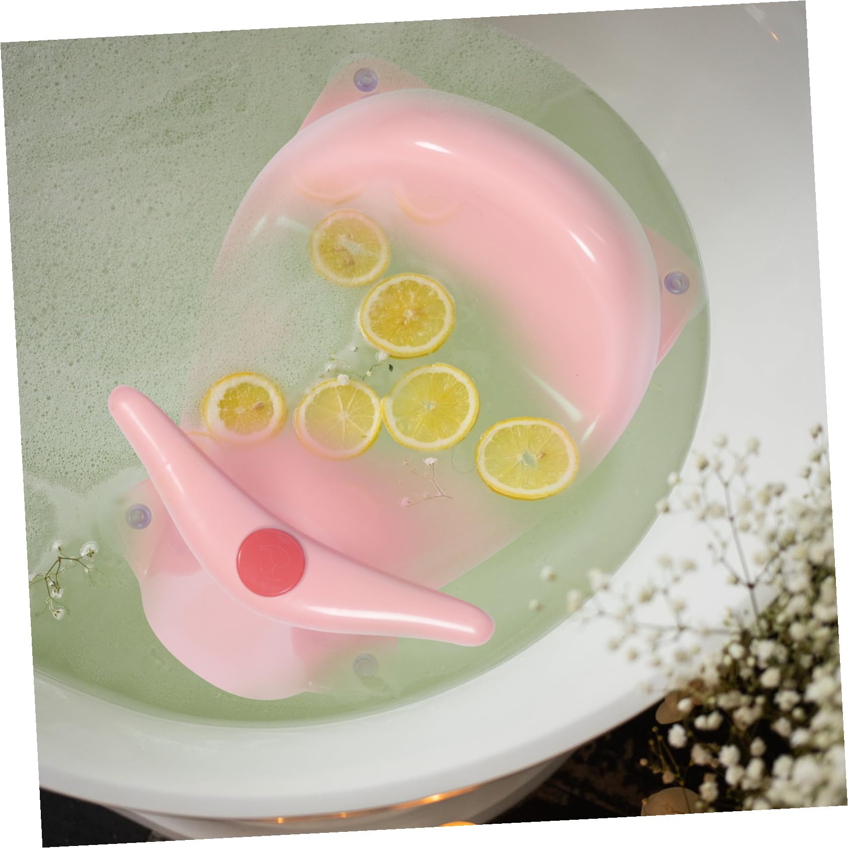 Kleinkind Badesitz Rosa, 1 Stück, Pp Tpe mit Saugnapf | Stabiler Badesitz für Kleinkind, Passend für Badewanne und Dusche, Geschenk zum Geburtstag