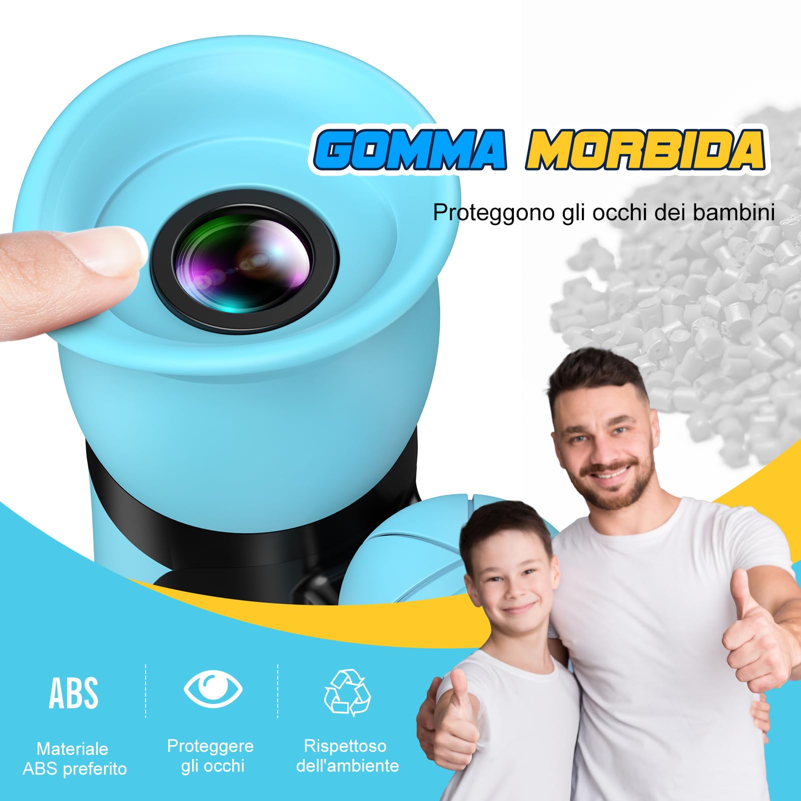 Upgrade Impermeabile Compatto Binocolo per Bambini - 8x21, All'aperto Idea Giocattoli Regalo