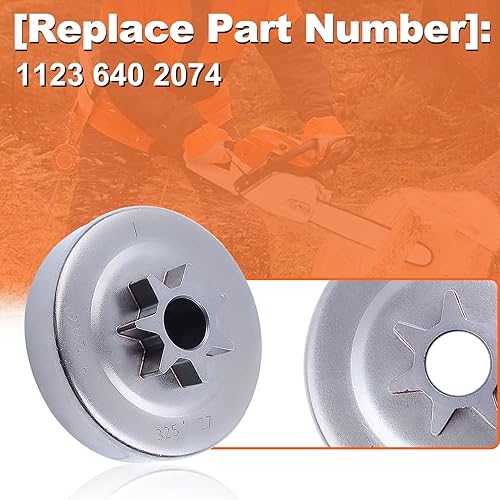 Miniatura 4 de Tambor de embrague de piñón de transmisión por cadena .325 7T apto para Stihl MS230 MS250 MS210 021 023 025, tambor de embrague .325-7T, cojinete de