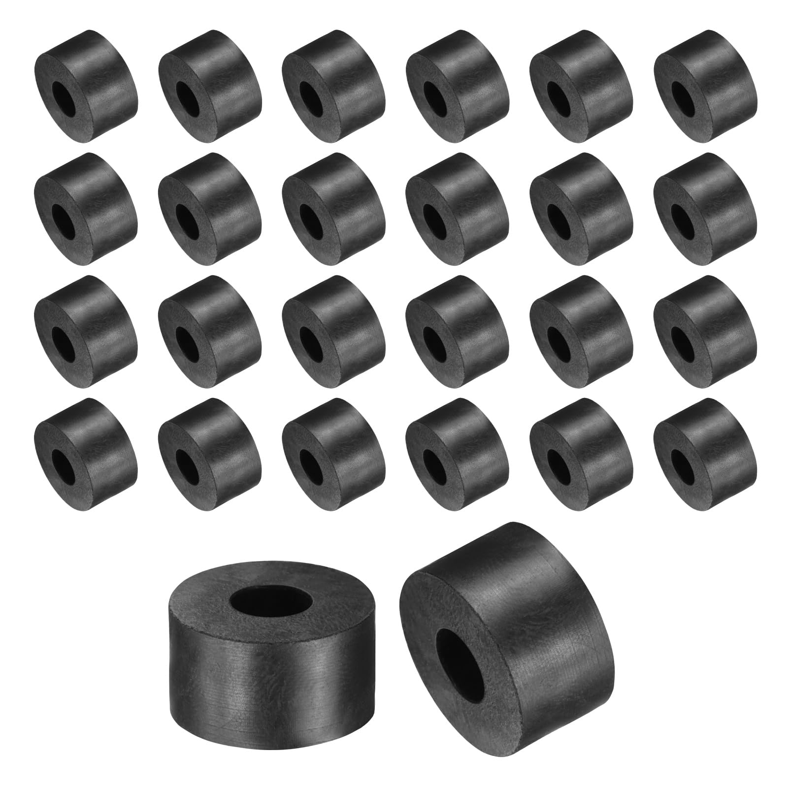 sourcing map 36 Pcs Rubber Spacers 18mm OD x 7mm ID x 10mm Height Round Anti Vibration Spacer Rubber Bushing Grommets โ image 1
