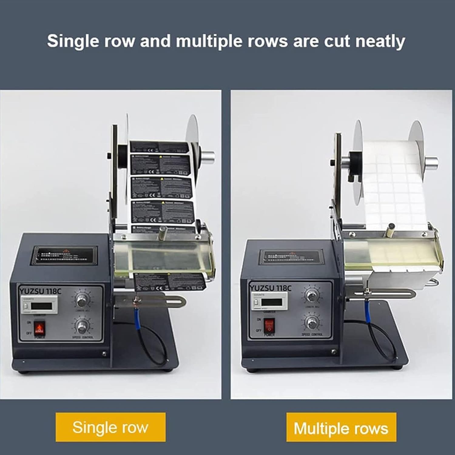 Automatic Label Dispenser - Industrial Label Machine with Smart Sensor- Label Dispensing Machine for Printed, Translucent and Opaque Labels - (120 MM Width)