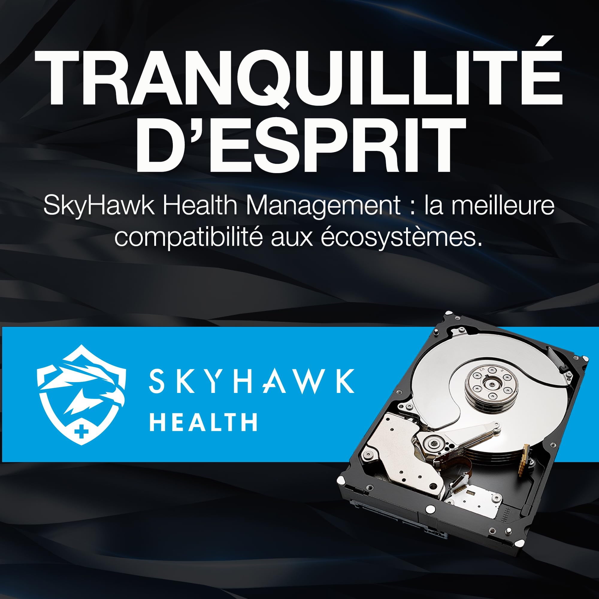 Seagate SkyHawk 4To Disque Dur Interne Vidéosurveillance 3.5 Pouces SATA 6 Go/s 256 Mo Cache