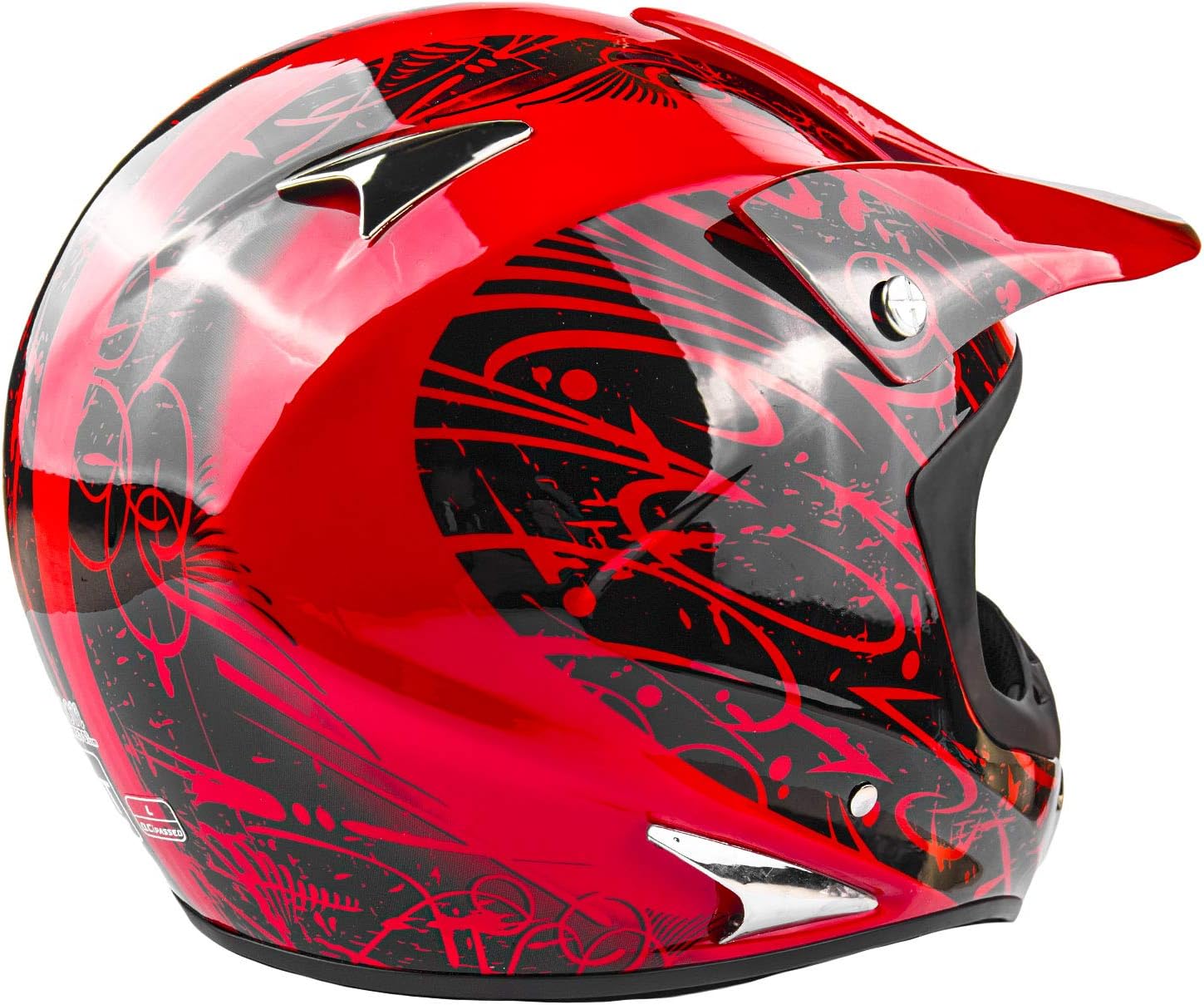 Typhoon Helmets Typhoon ATV Motorcycle Helmet with Goggles & Gloves - DOT Certified Off-Road Racing Protection Gear Set for Adults/Teens - Durable MX Combo Pack