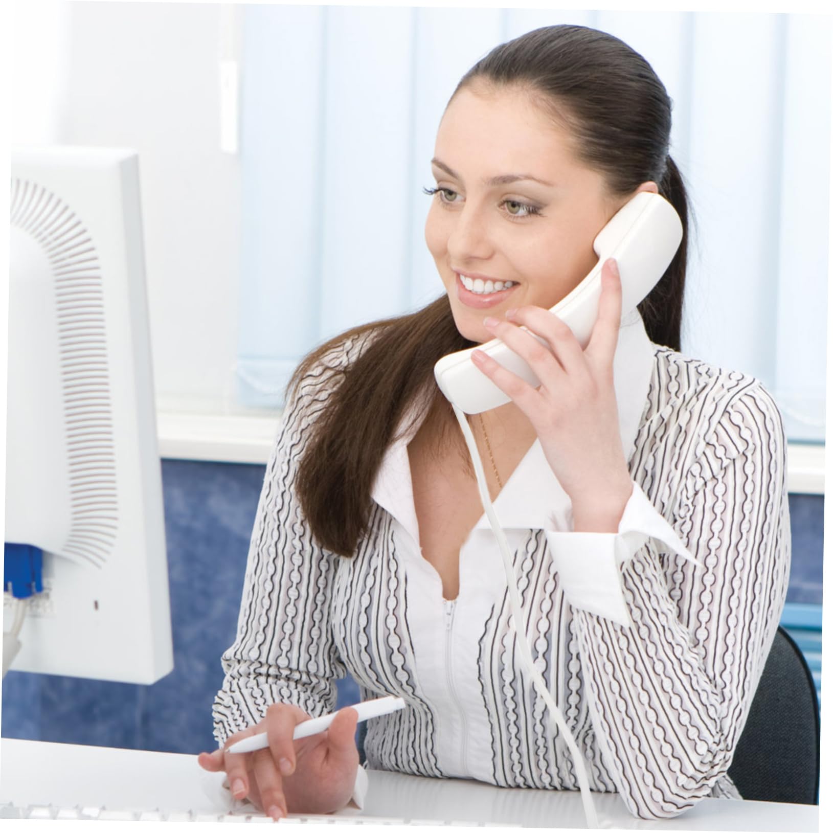 FAVOMOTO 2pcs Adapter Phone Line to Ethernet Cord and Material Stable Connection for Telephone and Fax Use Easy to Install