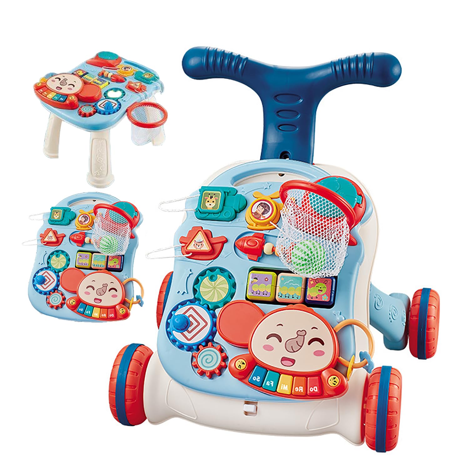 3 En 1 Andador Bebes 1 Año，Baby Walker，Centro de Actividades Educativas Tempranas, Tablero de Juego Desmontable，Mesa de Actividades Bebe，Caminador Bebe, Juguetes Regalo para Bebés 12-36 Meses