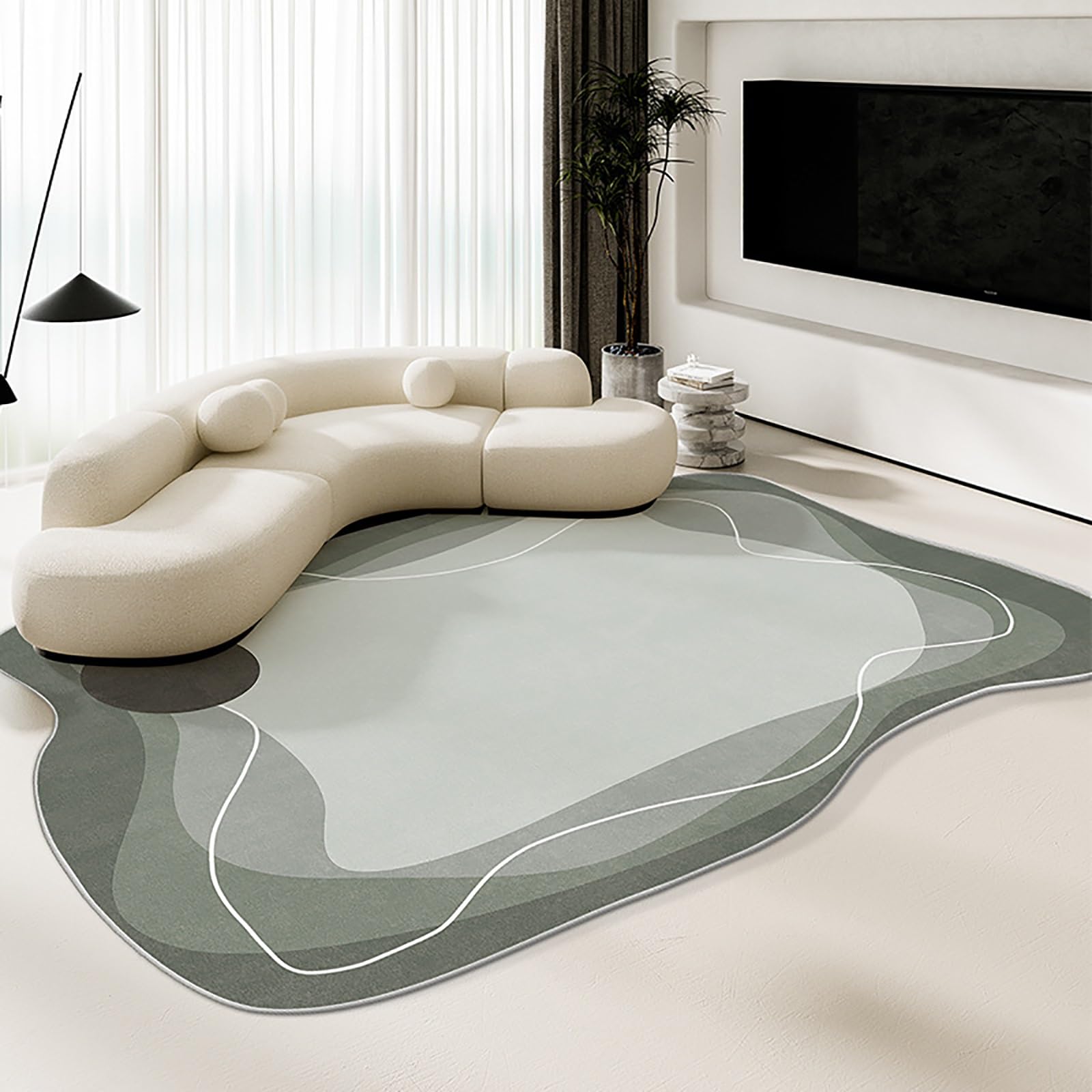 Tapis moderne abstrait antidérapant pour le confort du salon