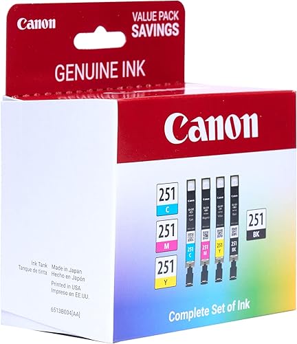 Miniatura 3 de Canon CLI-251 BK/CMY 4PK Compatible con MG6320, iP7220, MG5420, MX922, MG7120, MG6420, MG5520, iX6820, iP8720, MG7520, MG6620, MG5620, MG5620. 32 ES