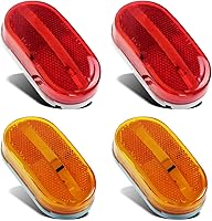 Vista 1 de Partsam 4x Rectangular 4 Inch LED Front Rear Side Marker Clearance Lights Indicator [DOT Certified] for RV Camper Motorhome Truck Trailer
