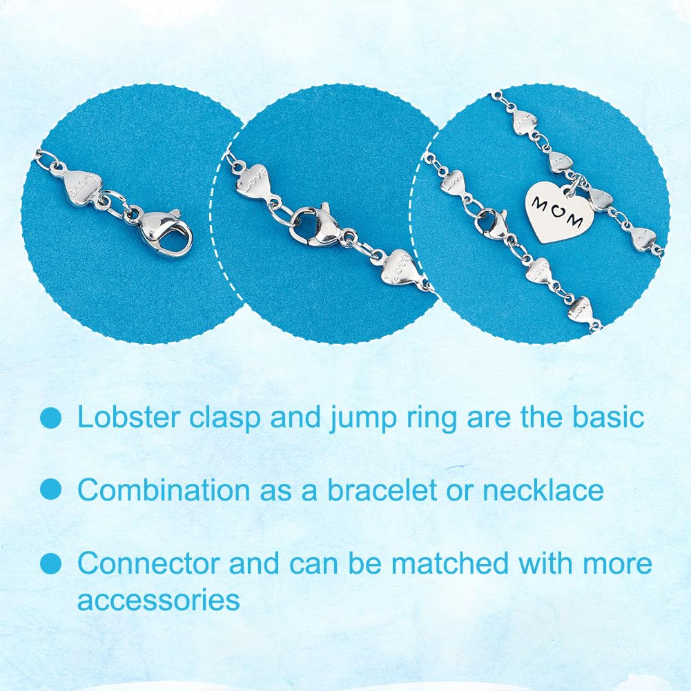 Fermagli A Aragosta In Acciaio | 200 Pezzi Per Braccialetti E Collane | 10mm | Ipoallergenici - Foto 5