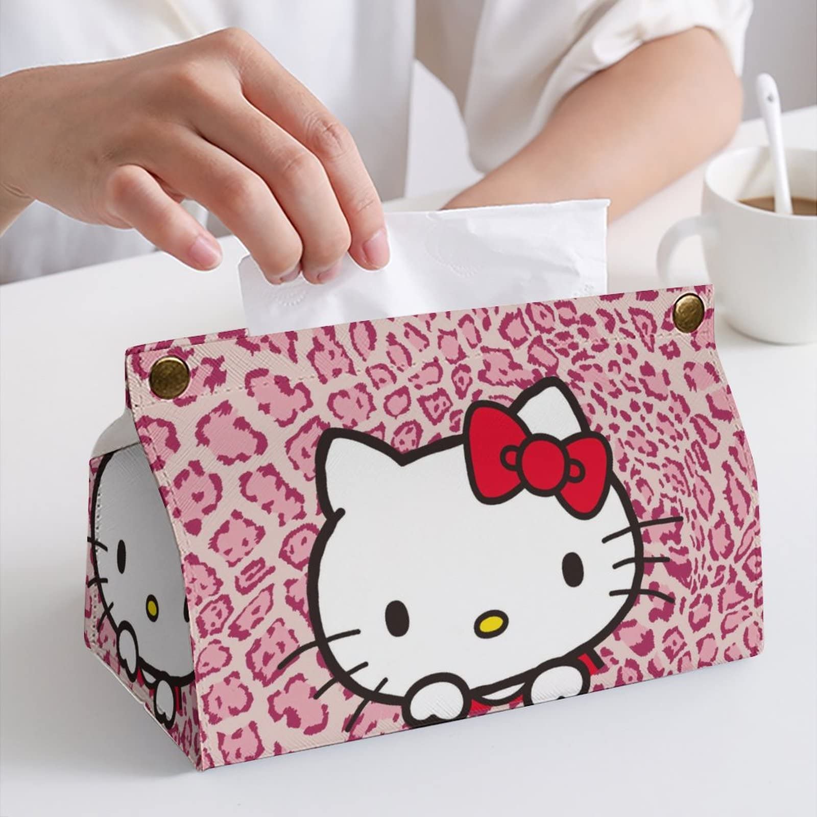 Amazon｜ティッシュケース ハローキティ ピンクのヒョウ柄 おしゃれ PU