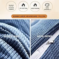 Vista 6 de Almohada triangular de cuña, respaldo de cabecera de vellón, cojín grande para reposo en cama, almohadas de lectura, almohada de apoyo de Naranja