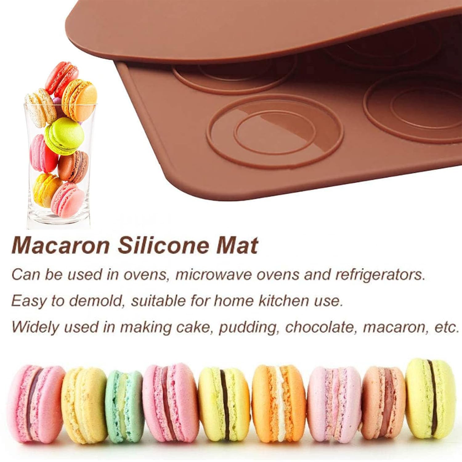 Stampo da forno, tappetino in silicone per macarons, con 48