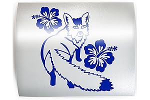 FOX HIBISCUS Hawaiian Flowers - Artic Fox Color Decal