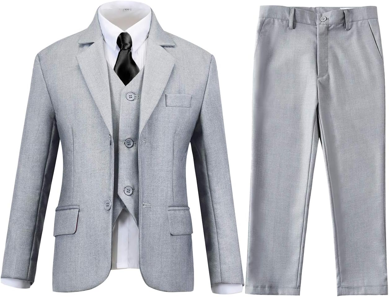 LycodyBoys Suits Kids Formal 5 Piece Dress Suit Set for Weddings Complete Outfit