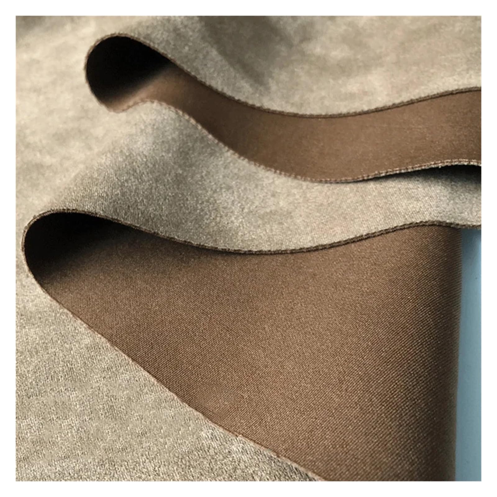 Suede Fabric Elastic Suede Fabric for Windbreaker Car Interior Seat Cushion Sofa Tablecloth Designer Handmade DIY Sewing Material Cloth(Brown 67)